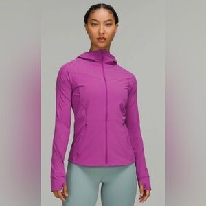 Lululemon Mist Over Windbreaker size 6 vivid plum packable running jacket